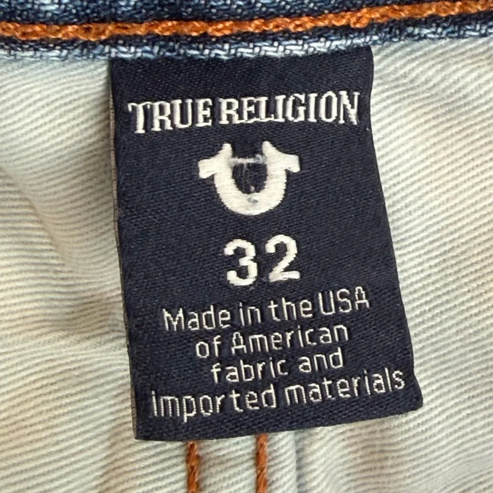 True Religion Men's Geno Slim Relaxed Distressed Jeans Size 32